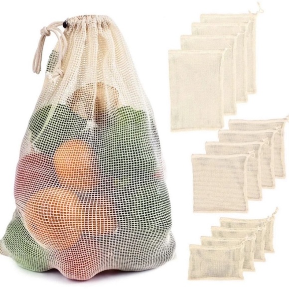 Eco-Friendly PRODUCE COTTON MESH BAGS - Picture 1 of 15